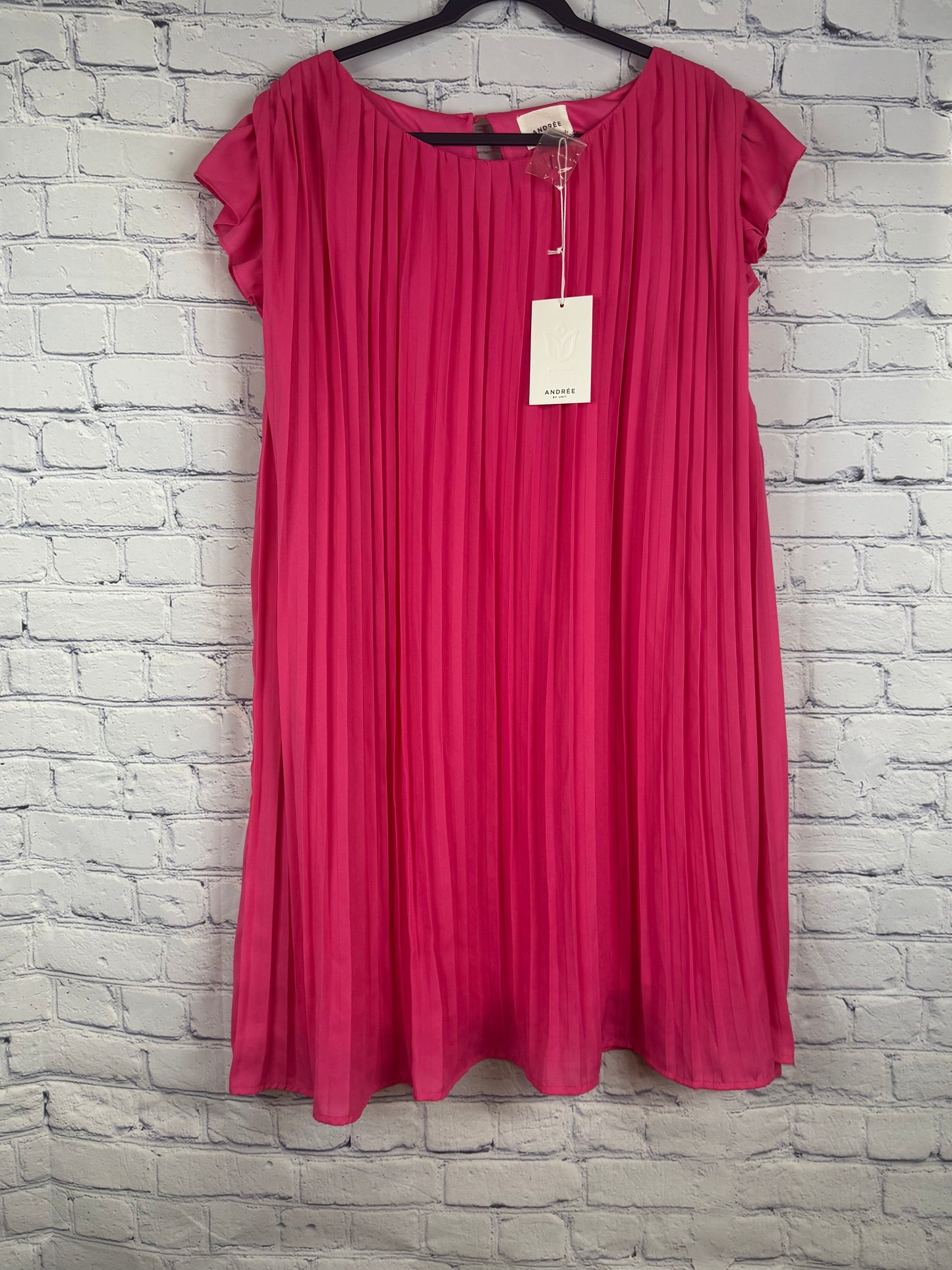 Hot Pink Accordion Dress Andrée By Unit