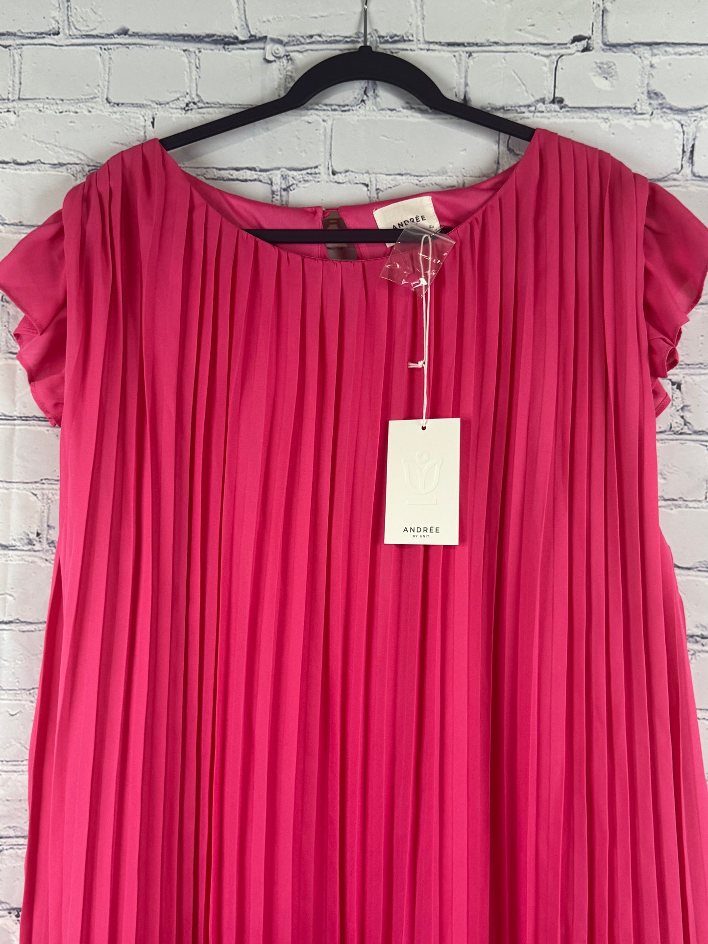 Hot Pink Accordion Dress Andrée By Unit