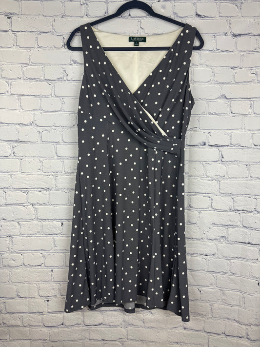 Lauren Ralph Lauren Sleeveless Polka Dot Dress (Size 14)
