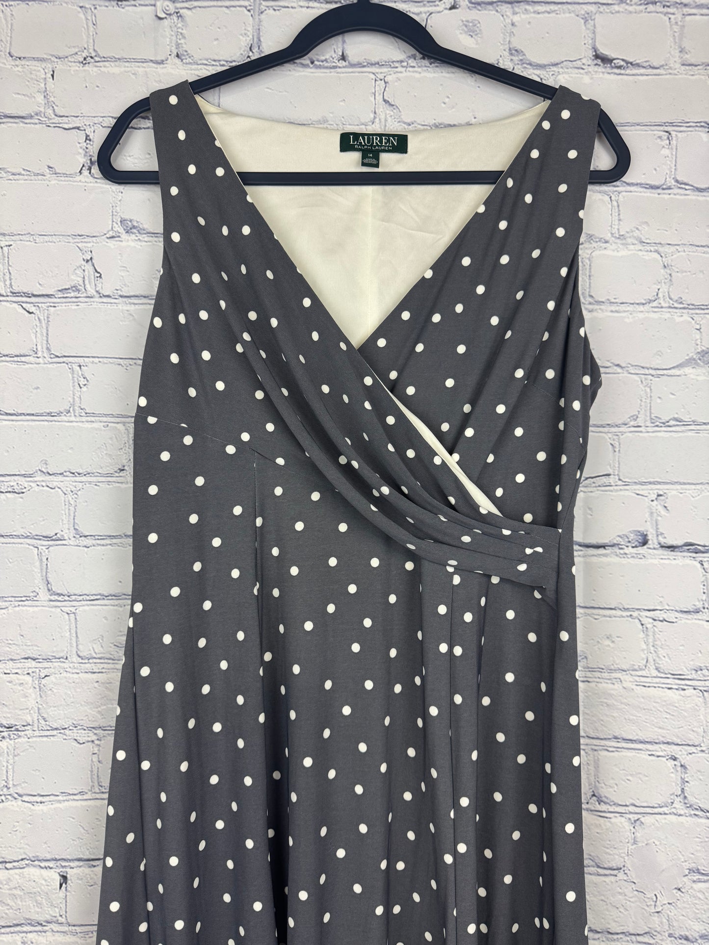 Lauren Ralph Lauren Sleeveless Polka Dot Dress (Size 14)
