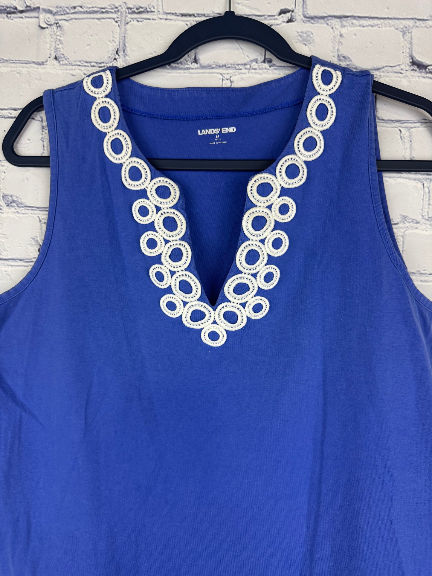 Lands' End Sleeveless Cotton-Jersey Dress (Size Medium)