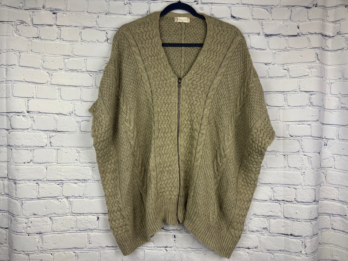 Altar'd State Chunky Knit Zip-Up Cardigan (Size Small)