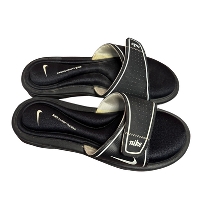 Nike Comfort Footbed Women's Slides – Black/White (Size 8)