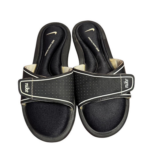 Nike Comfort Footbed Women's Slides – Black/White (Size 8)