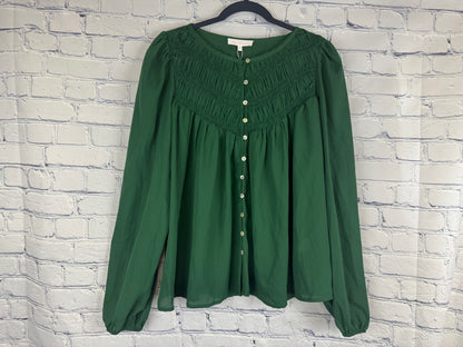 Les Femme Green Sheer Top (Sizes S & M)