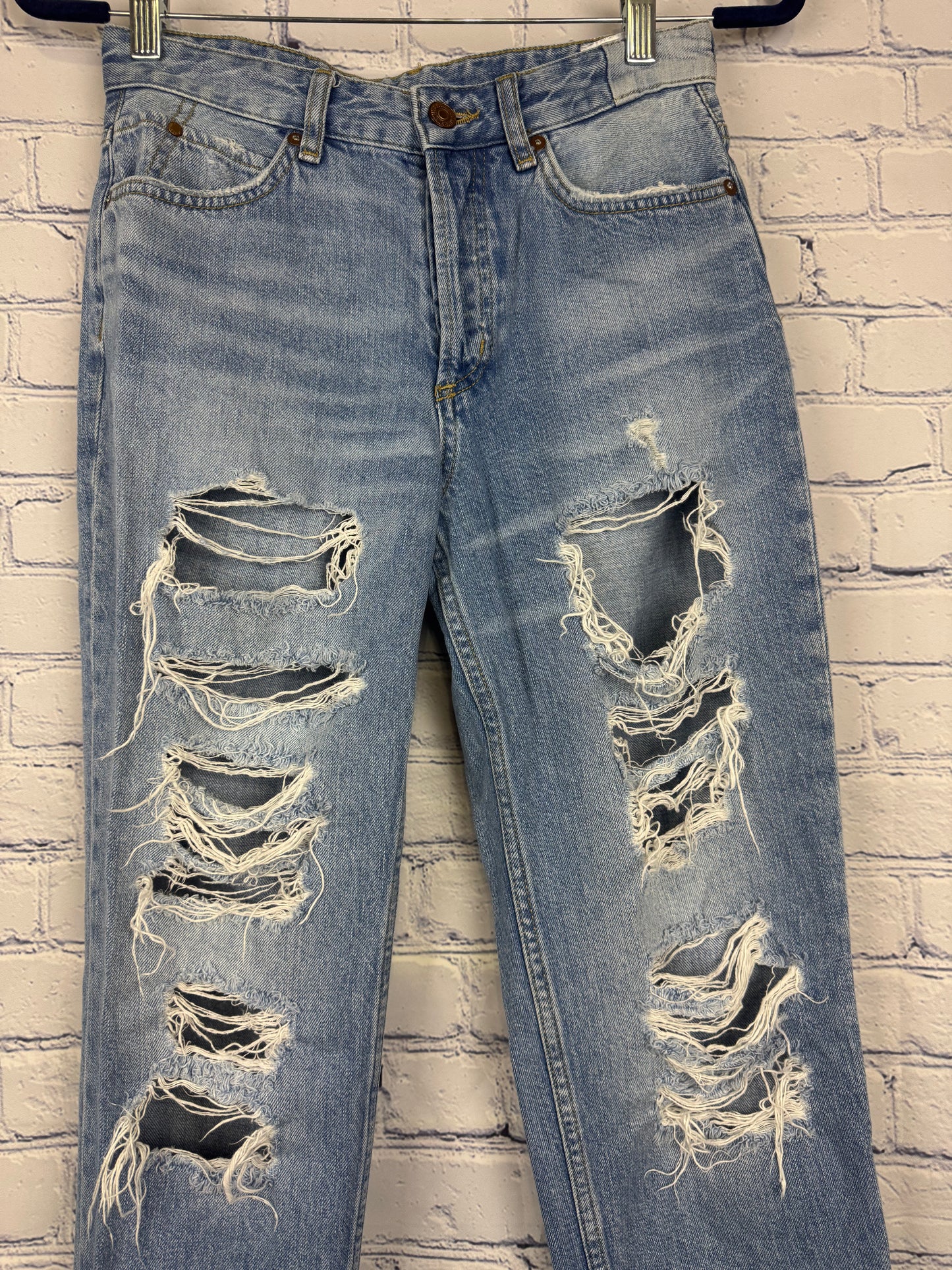 H & M Distressed Low Waist Boyfriend Jeans (Size 2)