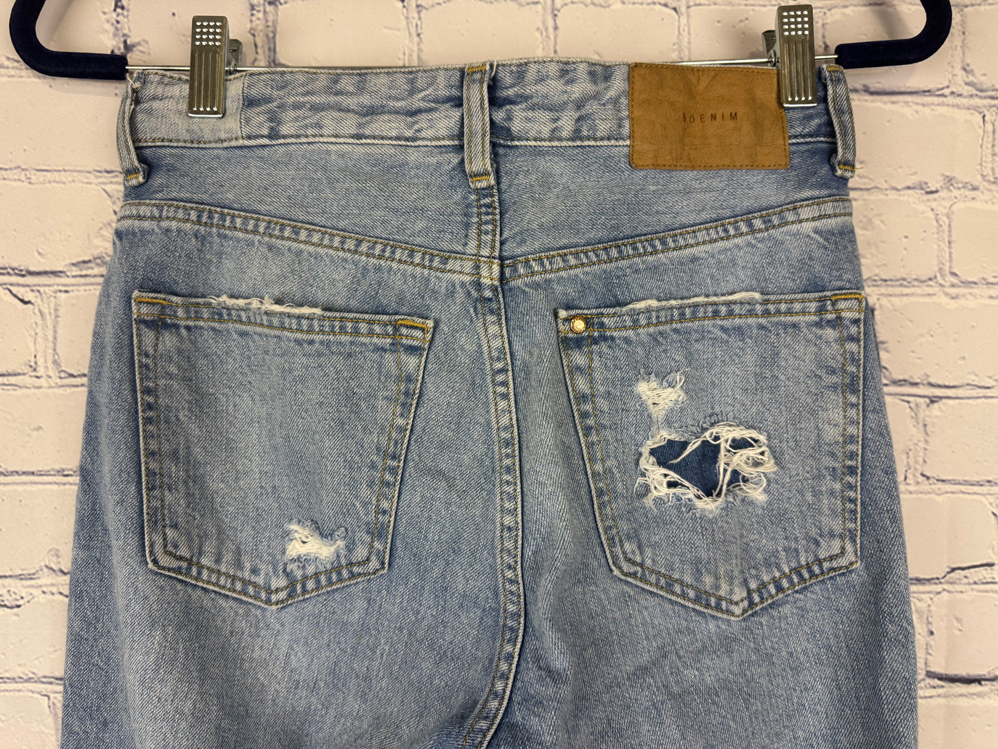 H & M Distressed Low Waist Boyfriend Jeans (Size 2)