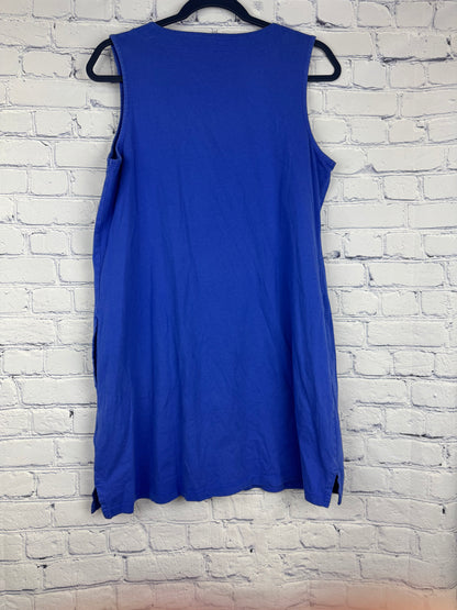 Lands' End Sleeveless Cotton-Jersey Dress (Size Medium)
